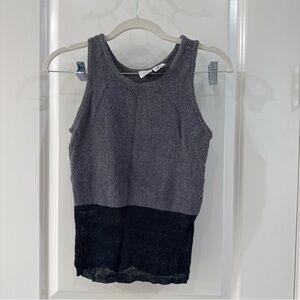 Armani Exchange Gray and Blue Sleeveless Knit Top